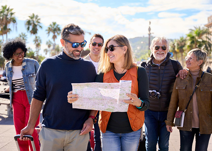 group of tourists